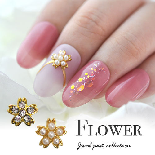 ネイルパーツ さくら 桜 フラワー パーツ 2個 ネイルアート ネイルジュエリー リボン ジェルネイル メタルパーツ | ネイル パーツ ネイルパーツ ジェル ネイル用品 ハンドメイド デコ メタル ジュエリーネイル ネイル工房