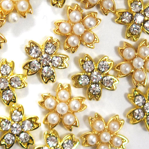 ネイルパーツ さくら 桜 フラワー パーツ 2個 ネイルアート ネイルジュエリー リボン ジェルネイル メタルパーツ | ネイル パーツ ネイルパーツ ジェル ネイル用品 ハンドメイド デコ メタル ジュエリーネイル ネイル工房