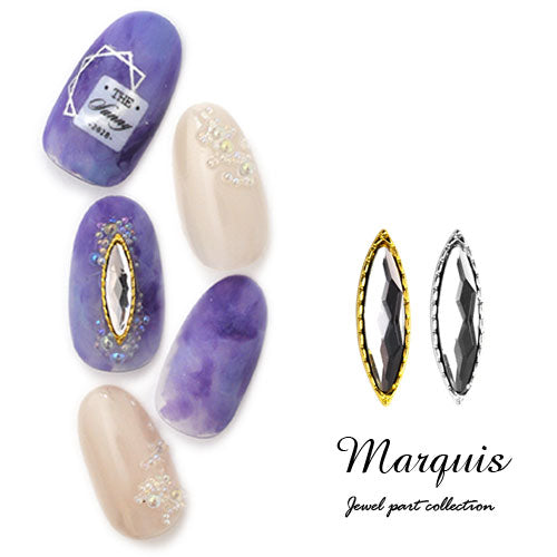 ネイルパーツ 2個 メタルパーツ ネイルジュエリー マーキス スティック 棒 プレート クリスタル | メタル ネイル パーツ ジェルネイル ネイル用品 ネイルパーツ ジェル メタルスタッズ ネイル工房