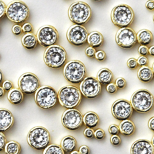 ネイルパーツ 2個 ジルコニア製 ビジュー スティック 棒 ペンダント風 | ジェルネイル ネイル パーツ ジェル ネイル用品 ハンドメイド デコ メタル デコパーツ ネイルアート ジュエリーネイル ネイルグッズ ジルコニア ゴールドパーツ ネイル工房