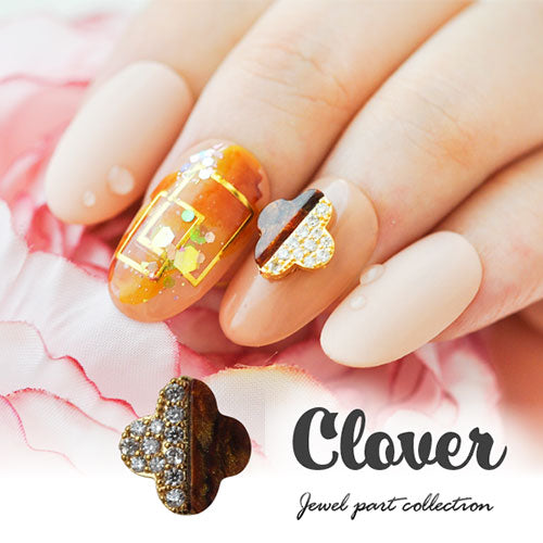 ネイルパーツ メタルパーツ ネイルジュエリー べっ甲 ウッド クローバー フラワー ジルコニア オパール | メタル ネイル パーツ ジェルネイル ネイル用品 ネイルパーツ ジェル メタルスタッズ ネイル工房