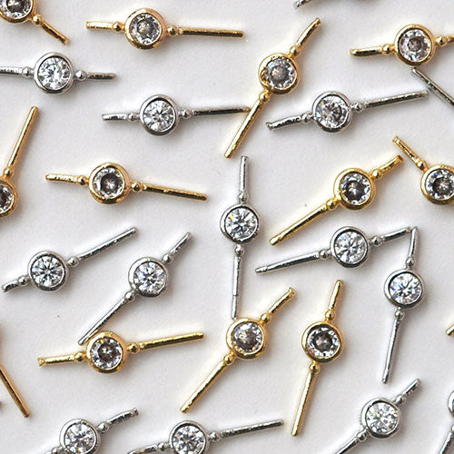 ネイルパーツ メタルパーツ ネイルジュエリー ブレスレット 時計 スティック 棒 プレート ジルコニア | メタル ネイル パーツ ジェルネイル ネイル用品 ネイルパーツ ジェル メタルスタッズ ネイル工房