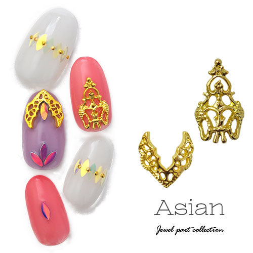 ネイルパーツ アジアン アジア ゴージャス パンク ネイティブ 宝石 | ジェルネイル ネイル パーツ ジェル ネイル用品 ハンドメイド デコ メタル デコパーツ ネイルアート ジュエリーネイル ネイルグッズ ゴールドパーツ ネイル工房