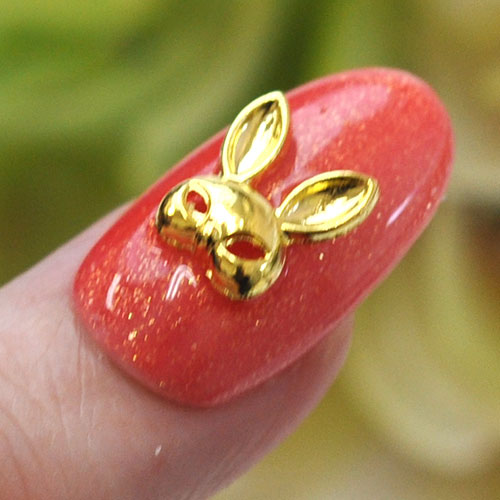 ネイルパーツ メタルパーツ アニマル うさぎ 仮面 マスク ハロウィン | ネイル ジェルネイル パーツ ネイル用品 デコ ネイルジュエリー ゴールド ネイルアート ネイルグッズ デコパーツ メタル ジェル ジュエリー ジェルネイル用品 ネイル工房 アート セルフネイル