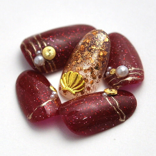 メタルパーツ ネイルジュエリー ネイルパーツ ( ゴールド / シルバー ) マリンパーツ「シェル・貝」カーブ付 | メタル ネイル パーツ ジェルネイル ネイル用品 ネイルパーツ ジェル シェル スタッズ 夏 マリン シェルパーツ メタルスタッズ ネイル工房