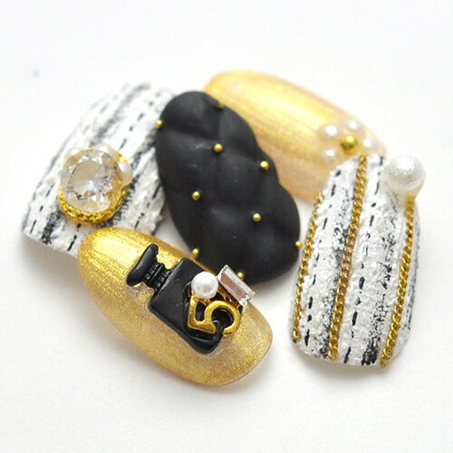 メタルパーツ ネイルジュエリー ネイルパーツ ( ブラック / シルバー ) パロディ 香水瓶 ボトル モノトーン ネイルジュエリー | ジェルネイル ネイル パーツ ジェル ネイル用品 デコ メタル ネイルアート ジュエリーネイル ネイルグッズ ゴールドパーツ ネイル工房