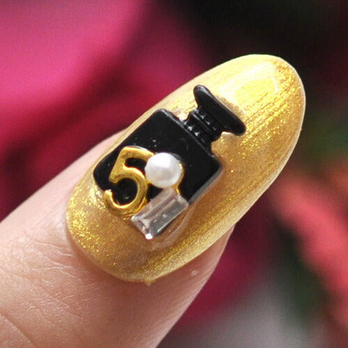 メタルパーツ ネイルジュエリー ネイルパーツ ( ブラック / シルバー ) パロディ 香水瓶 ボトル モノトーン ネイルジュエリー | ジェルネイル ネイル パーツ ジェル ネイル用品 デコ メタル ネイルアート ジュエリーネイル ネイルグッズ ゴールドパーツ ネイル工房