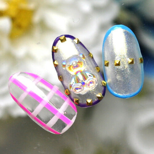 ネイルパーツ ( クリア / ホログラム / ラメ ) くまさん 立体 メタルパーツ | ジェルネイル ネイル パーツ ジェル ネイル用品 ネイルジュエリー ハンドメイド デコ メタル ネイルアート ジュエリーネイル ネイルグッズ マット ネイル工房