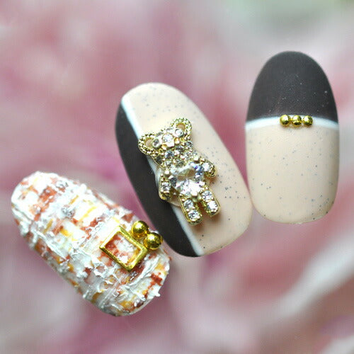 ネイルパーツ くまさん リボン メタルパーツ くま ハート ジルコニア | ジェルネイル ネイル パーツ ジェル ネイル用品 ネイルジュエリー ハンドメイド デコ メタル ネイルアート ジュエリーネイル ネイルグッズ マット ネイル工房