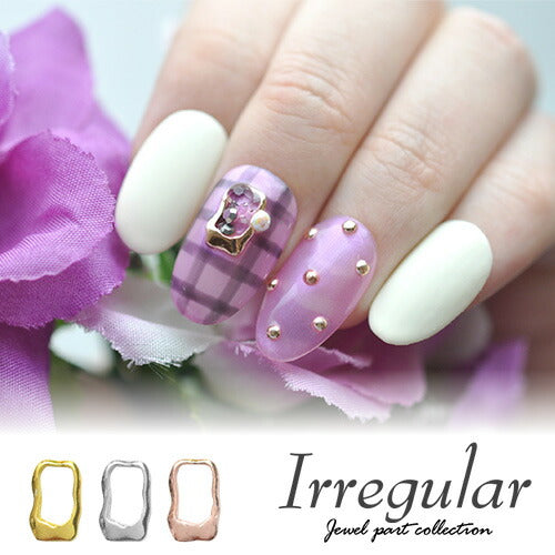 ネイルパーツ メタルパーツ フレーム 不規則 スクエア ランダム | ネイル ジェルネイル パーツ ネイル用品 デコ ネイルジュエリー ゴールド ネイル工房 ネイルアート ネイルグッズ デコパーツ ジェルネイルアート メタル ジェル ジェルネイルパーツ