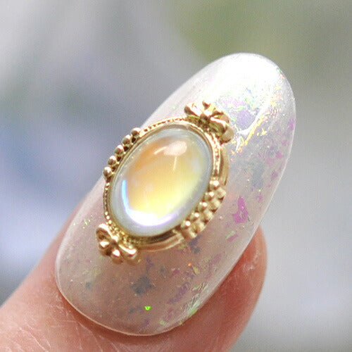 リボンフレームストーン 3個入 偏光ストーンパーツ メタルパーツ ネイルジュエリー ネイルパーツ | ジェルネイル ネイル パーツ ジェル ネイル用品 メタル デコパーツ ジュエリーネイル ジェルネイルパーツ ネイル工房