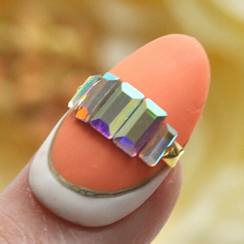 高品質クリスタルガラス ラインストーン『nAnASTOnE』ビジューネイル 四形 長四角 クリスタル製 | ジェルネイル ネイル用品 ジェル ネイルパーツ ラインストーン ストーン フラット ストーン ガラスストーン 石 フット 宝石 ガラス製 ネイルジュエリー ネイル工房