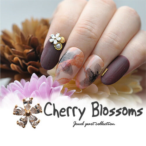 ネイルパーツ フラワー サクラ ブリア ジルコニア | ジェルネイル ネイル パーツ ジェル ネイル用品 ハンドメイド デコ メタル デコパーツ ネイルアート ジュエリーネイル ネイルグッズ ジルコニア ゴールドパーツ シルバーパーツ ネイル工房
