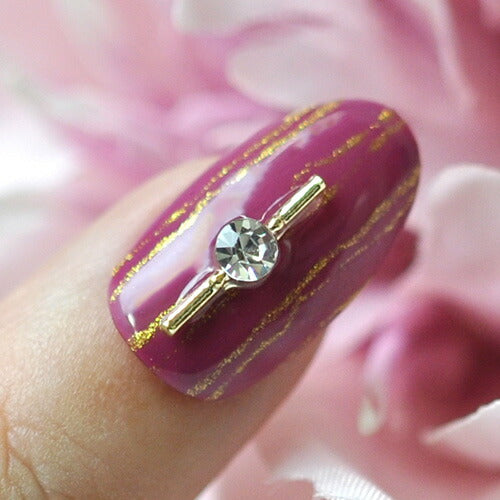 ネイルパーツ メタルパーツ ネイルジュエリー スティック 棒 プレート クリスタル製ストーン | メタル ネイル パーツ ジェルネイル ネイル用品 ネイルパーツ ジェル メタルスタッズ ネイル工房