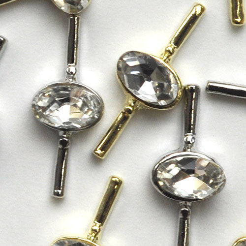 ネイルパーツ メタルパーツ ネイルジュエリー スティック 棒 クリスタル製ストーン | メタル ネイル パーツ ジェルネイル ネイル用品 ネイルパーツ ジェル メタルスタッズ ネイル工房