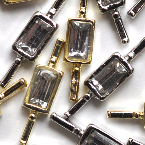 ネイルパーツ メタルパーツ ネイルジュエリー スティック 棒 クリスタル製ストーン | メタル ネイル パーツ ジェルネイル ネイル用品 ネイルパーツ ジェル メタルスタッズ ネイル工房