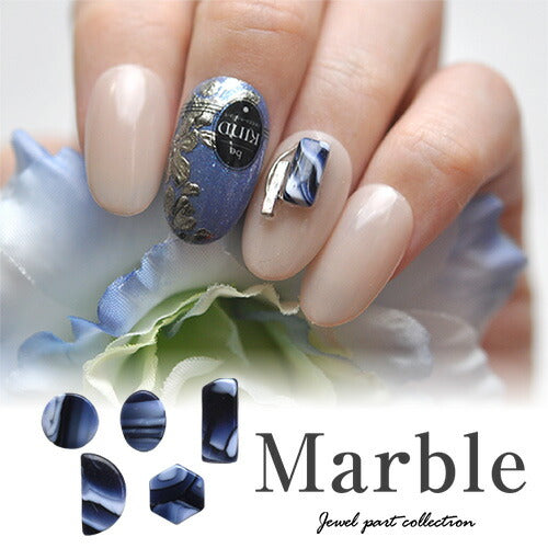 マーブルストーンブルー ネイルジュエリー ネイルパーツ ネイルストーン ネイルジュエリー | ジェルネイル ネイル パーツ ジェル ネイル用品 メタル ネイルアート ジュエリーネイル ゴールドパーツ ネイル工房