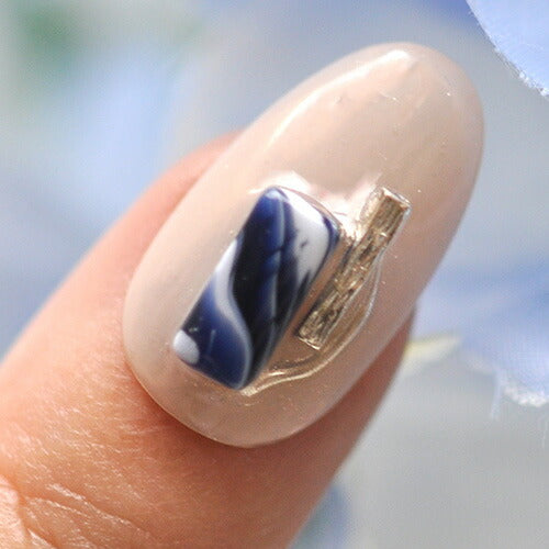 マーブルストーンブルー ネイルジュエリー ネイルパーツ ネイルストーン ネイルジュエリー | ジェルネイル ネイル パーツ ジェル ネイル用品 メタル ネイルアート ジュエリーネイル ゴールドパーツ ネイル工房