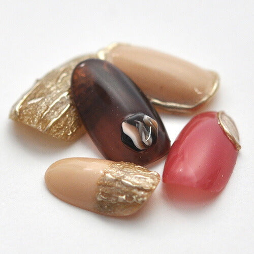 マーブルストーンブラウン ネイルジュエリー ネイルパーツ ネイルストーン ネイルジュエリー | ジェルネイル ネイル パーツ ジェル ネイル用品 メタル ネイルアート ジュエリーネイル ゴールドパーツ ネイル工房