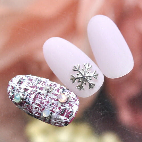 ネイルパーツ メタルパーツ 雪結晶 5個入 / ゴールドorシルバー ネイルアート | メタル ネイル パーツ ジェルネイル ネイル用品 ジェル 雪の結晶 ジュエリー 雪 結晶 ジェルネイル用品