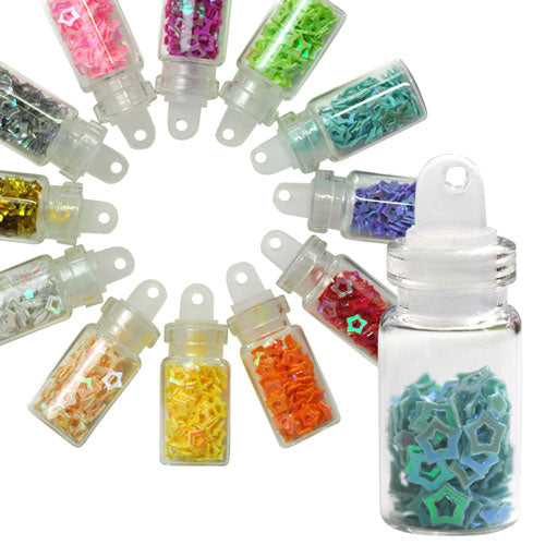 【A4-A10】ジェルネイルの埋め込みに♪オープンスターホログラムミルキーカラー12色セット(お試し少量パック) | 星 ネイル ネイル用品 ジェルネイル ホログラム パーツ ネイルパーツ ネイル用 ホロ ジェル ジェルネイル用品 ネイル工房