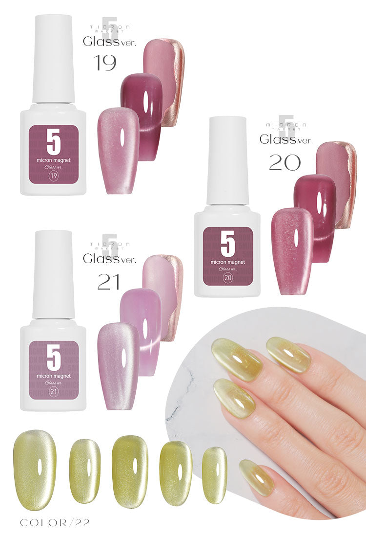 5ミクロン クリア感にこだわったガラスver. まるでセラミック 超微粒 マグネットネイル 「5micron Magnet」 カラージェル ジェルネイル クリアカラー ネイルジェル アートジェル ジェルネイル用品 爪 カラージェルネイル ネイル工房 にわちゃん