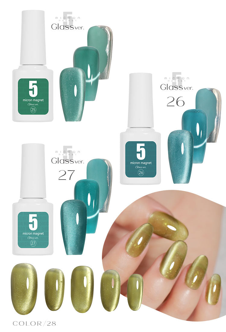 5ミクロン クリア感にこだわったガラスver. まるでセラミック 超微粒 マグネットネイル 「5micron Magnet」 カラージェル ジェルネイル クリアカラー ネイルジェル アートジェル ジェルネイル用品 爪 カラージェルネイル ネイル工房 にわちゃん