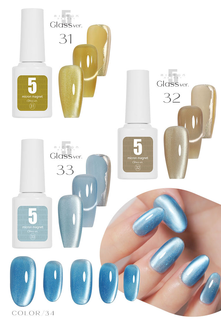 5ミクロン クリア感にこだわったガラスver. まるでセラミック 超微粒 マグネットネイル 「5micron Magnet」 カラージェル ジェルネイル クリアカラー ネイルジェル アートジェル ジェルネイル用品 爪 カラージェルネイル ネイル工房 にわちゃん