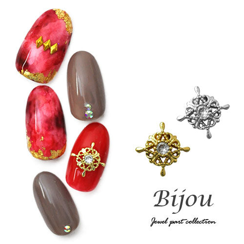 メタルパーツ ビジュー 十字架 ティアラ ネイルパーツ ( ゴールド シルバー ) ネイルパーツ ジュエリー パーツ | ネイル パーツ ネイル用品 デコ ネイルジュエリー ネイルアート ネイルグッズ デコパーツ ネイル工房 メタル ジェル