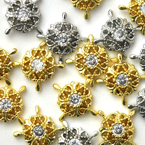 メタルパーツ ビジュー 十字架 ティアラ ネイルパーツ ( ゴールド シルバー ) ネイルパーツ ジュエリー パーツ | ネイル パーツ ネイル用品 デコ ネイルジュエリー ネイルアート ネイルグッズ デコパーツ ネイル工房 メタル ジェル