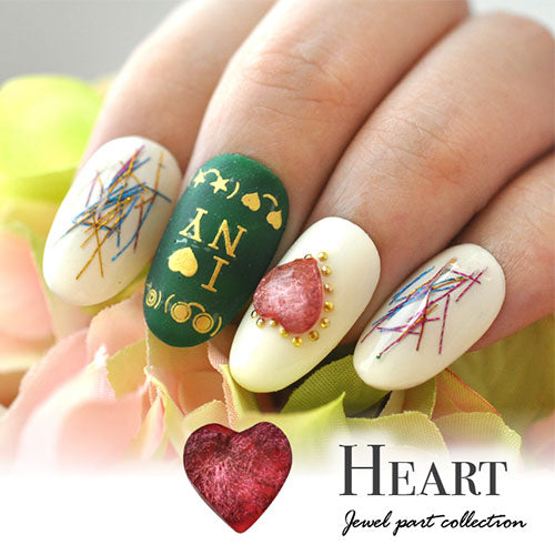ラインストーン ハート 金粉 ローズ ネイルジュエリー ネイルパーツ ジェルネイル | ジェルネイル ネイル パーツ ジェル ネイル用品 ハンドメイド デコ メタル ネイルアート ジュエリーネイル ネイルグッズ ネイル工房