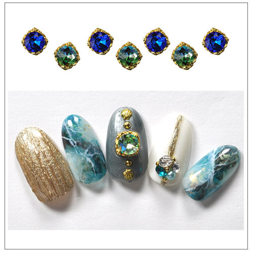 2個入 くじゃくの羽 大粒クリスタルのジュエリー 立体 ネイルジュエリー ビジュー ネイルアート ネイルジュエリー ジェルネイル メタルパーツ クリスタル | ネイル パーツ ネイルパーツ ジェル ネイル用品 ハンドメイド ジュエリーネイル ネイル工房