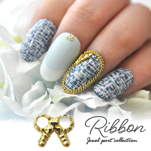 極小スタッズ リボンメタルスタッズ 厚さがないから仕上がりがキレイ! ゴールド ラインストーン| ジェルネイル ネイル用品 ジェル ネイルパーツ ラインストーン ストーン リボンモチーフ スタッズ モチーフ 石 メタルスタッズ ネイル工房
