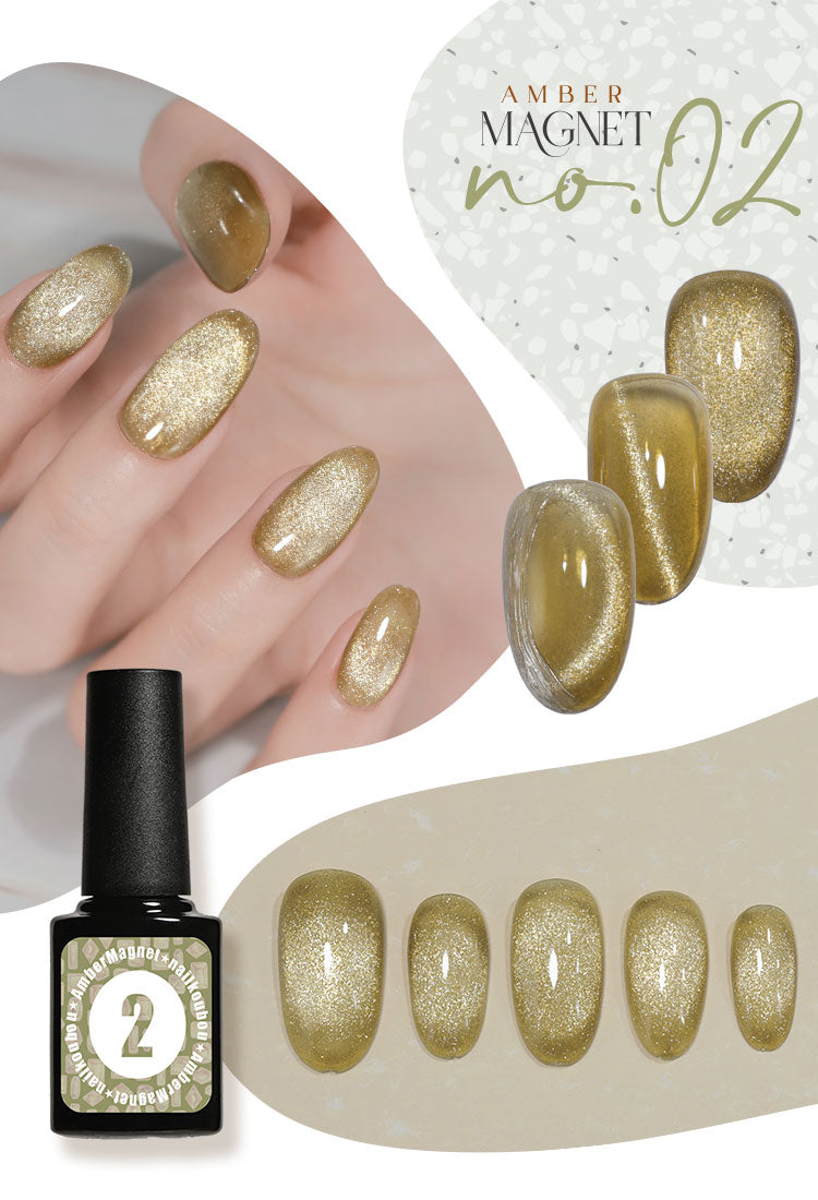 マグネットネイル 冬のWarmカラー アンバー 琥珀 『Amber Magnet』 カラージェル ジェルネイル クリアカラー ネイルジェル アートジェル ジェルネイル用品 爪 カラージェルネイル ネイル工房 にわちゃん