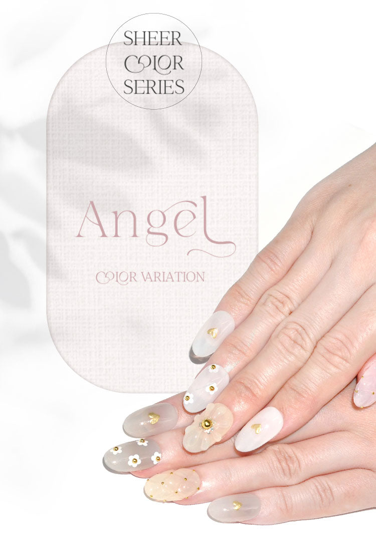 シアーカラージェル 『Angel』 透け感 ほんのり発色 カラージェル ジェルネイル | カラー ポリッシュ ネイルジェル アートジェル ジェルネイル用品 爪 ジェルネイルアート ネイル工房 にわちゃん
