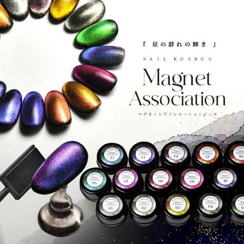 【全16色セット】カラーマグネット 星の群れ Magnet Associationマグネットネイル マグネットネイル ジェルネイル カラージェル | カラー ポリッシュ ネイルジェル アートジェル ジェルネイル用品 爪 カラージェルネイル ジェルネイルアート ネイル工房 にわちゃん