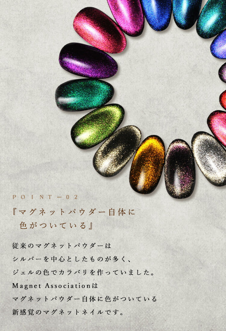 カラーマグネット 星の群れ Magnet Association マグネットネイル ジェルネイル カラージェル | マグネット カラー ポリッシュ ネイルジェル アートジェル ジェルネイル用品 爪 カラージェルネイル ジェルネイルアート ネイル工房 にわちゃん