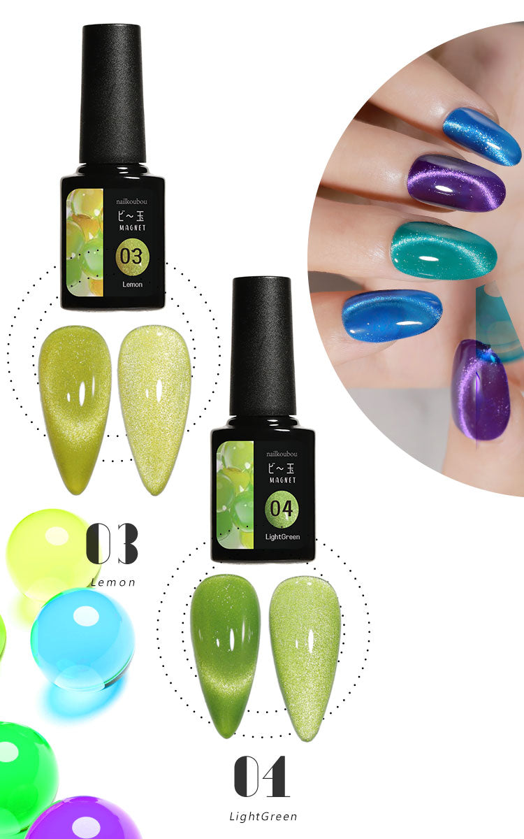 【全14色セット】超高発色 「ビー玉マグネット」 マグネットネイル クリアカラー シアーカラー カラージェル ジェルネイル マグネット クリア ポリッシュ ネイルジェル アートジェル ジェルネイル用品 爪 カラージェルネイル ネイル工房 にわちゃん