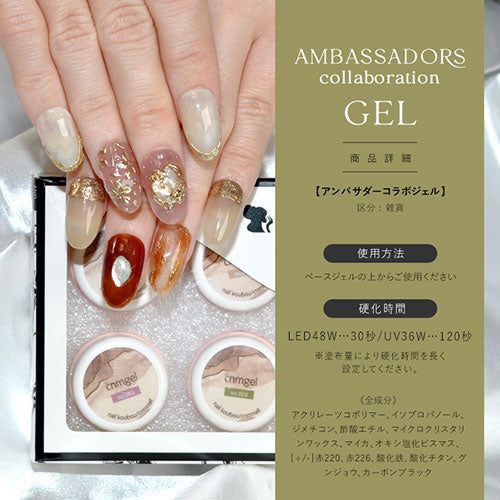 【cnmnail×ネイル工房】 アンバサダーコラボ企画 5個セット ジェルネイル カラージェル | カラー ポリッシュ ネイルジェル アートジェル ジェルネイル用品 爪 カラージェルネイル ジェルネイルアート にわちゃん コラボジェル