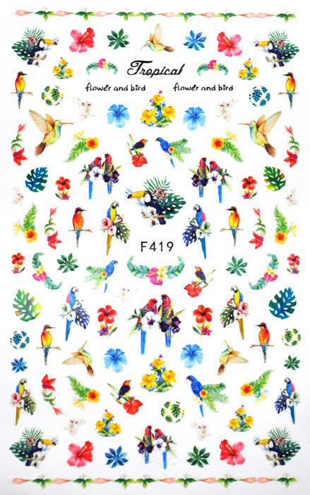 ネイルシール【F419】| ジェルネイル ネイルシール ネイル ネイル用品 ジェル シール デコ用品 貼るだけ ジェルネイルシール セルフネイル フラワー ネイル工房