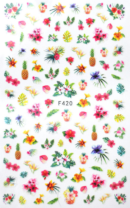 ネイルシール【F420】| ジェルネイル ネイルシール ネイル ネイル用品 ジェル シール デコ用品 貼るだけ ジェルネイルシール セルフネイル フラワー ネイル工房