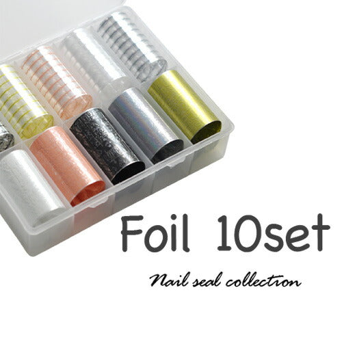 文字ホイル 文字 ミラーホイル10色セット 幅広タイプ | ジェルネイル ネイル パーツ ネイル用品 ネイルパーツ ジェル ホイル 金箔 ネイルアート ネイルナゲット ネイルホイル フォイル ネイルグッズ ミラーホイル ネイル工房