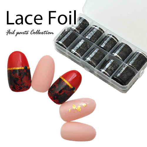 ミラーホイル 黒レースホイルセット | ジェルネイル ネイル パーツ ネイル用品 ネイルパーツ ジェル デコ用品 ホイル 金箔 ネイルアート アート用 ネイルナゲット ネイルホイル フォイル ネイルグッズ ミラーネイル アートミラー ネイル工房