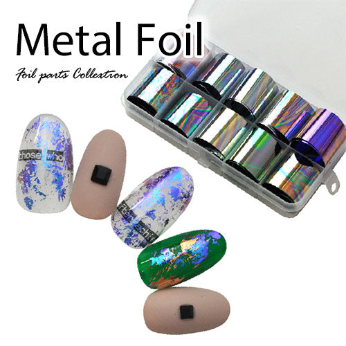 ミラーホイル メタリックホイルセット | ジェルネイル ネイル パーツ ネイル用品 ネイルパーツ ジェル デコ用品 ホイル 金箔 ネイルアート アート用 ネイルナゲット ネイルホイル フォイル ネイルグッズ ミラーネイル アートミラー ネイル工房