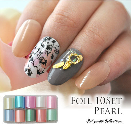 ミラーホイル パールホイルセット | ジェルネイル ネイル パーツ ネイル用品 ネイルパーツ ジェル デコ用品 ホイル 金箔 ネイルアート アート用 ネイルナゲット ネイルホイル フォイル ネイルグッズ ミラーネイル アートミラー ネイル工房