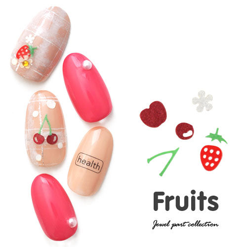 フルーツ 苺 チェリー いちご リンゴ 木製 メタルパーツ ネイルジュエリー ネイルパーツ カラフル 超薄型パーツ 80枚入 フラットメタルパーツ |ジェルネイル ネイル パーツ ネイル用品 ジェル メタル ネイルアート ジュエリーネイル デコ用品 ネイル工房