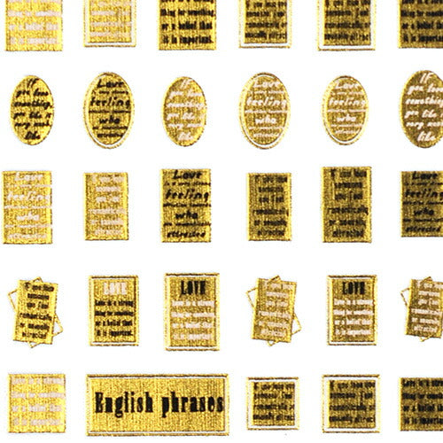 ネイルシール 文字 極薄 英字 ゴールド ネイルアート フレーム エンプレム オーバル スクエア | 貼るだけ ジェルネイル ネイル シール ネイル用品 ジェル ジェルネイルシール ジェルネイルアート ネイルグッズ ジェルネイル用品 ネイル工房