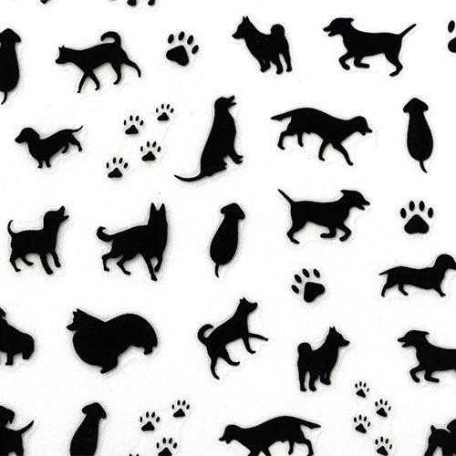ネイルシール 極薄 犬 ドック ダックス レトリバー ポメラニアン 足跡 ゴールド シルバー | ジェルネイル ネイル パーツ ネイル用品 ネイルパーツ シール ジェル ジェルネイルシール 貼るだけ ネイルアートシール セルフネイル