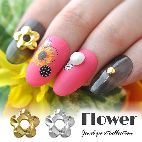 メタルパーツ フラワー お花 マリメッコ プレート ネイルアート ネイルジュエリー ゴールド シルバー シンプル ジェルネイル フラワーアート | ネイル パーツ ネイルパーツ ジェル ネイル用品 ジュエリーネイル ネイルグッズ フラワーパーツ ネイル工房