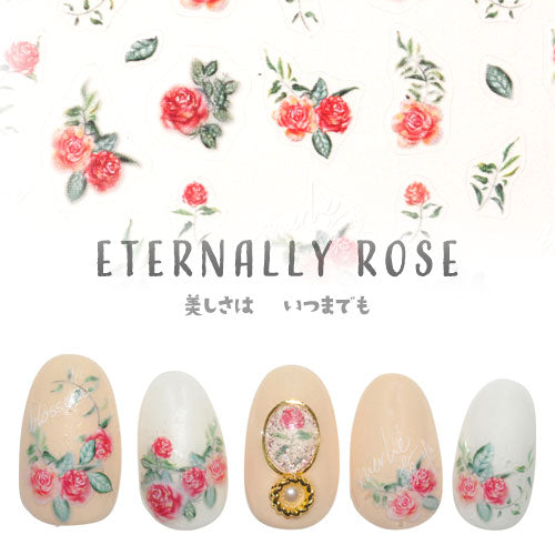 フラワーネイルシール 極薄 薔薇 バラ パステル フラワー 花 カラージェル かわいい 貼るだけ簡単 ネイルシール | ネイル シール ネイル用品 フラワー 花柄 ジェルネイル ネイルパーツ ジェル ネイルシール